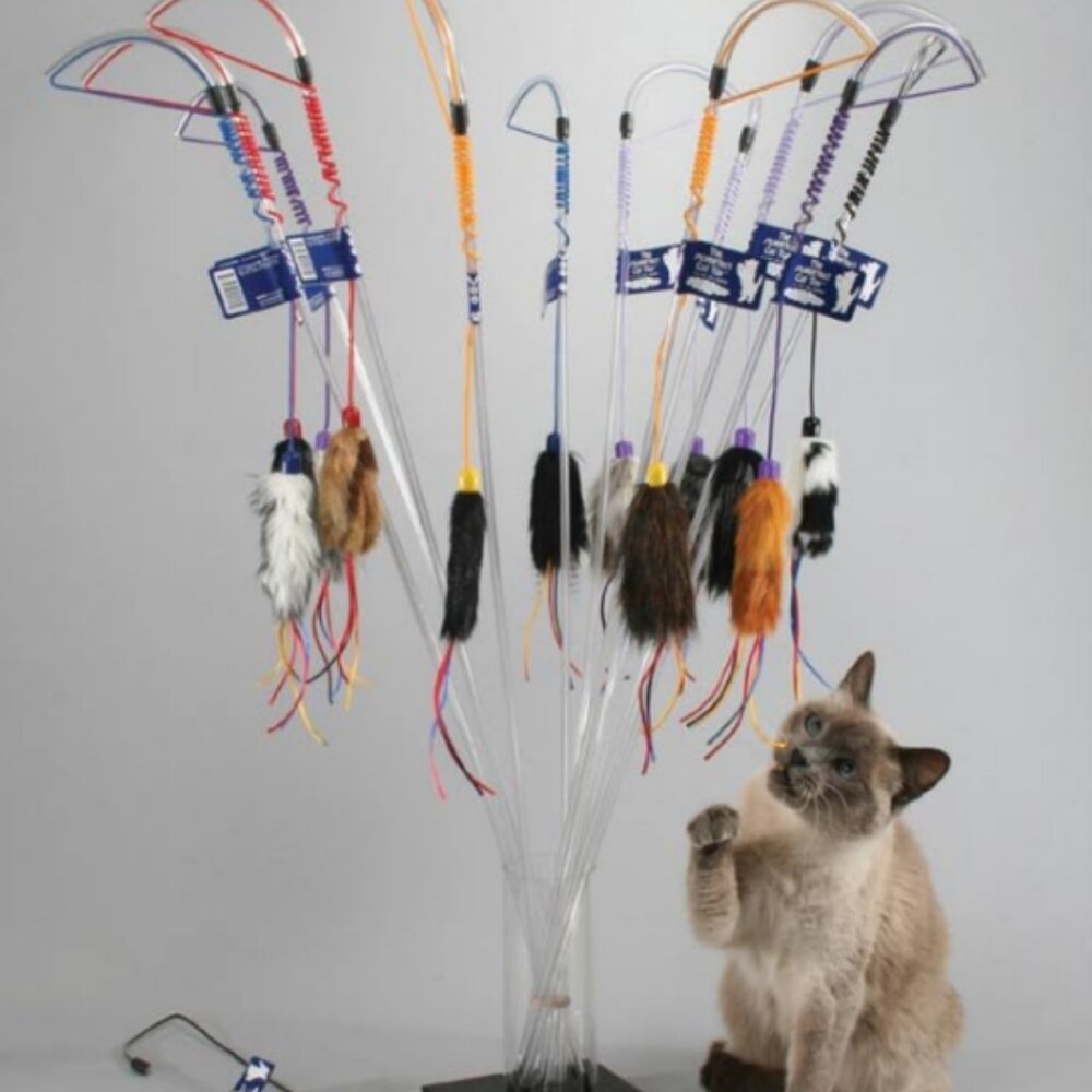 Cat Toy Vee Enterprises Purrfect Wand & Cord Combo Cat Toy ea .. New w/ Tag!